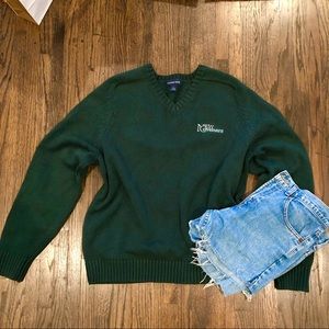 Dark green vintage v-neck sweater